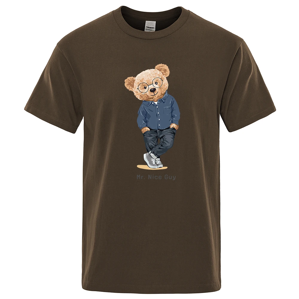 T-shirt homme gentleman teddy bear oversized en coton_voghion.com