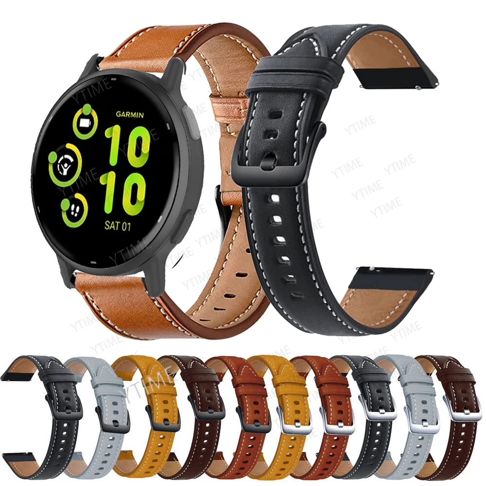 Premium Leather Sports Watch Band - Stylish Accessory Bracelet, 22mm