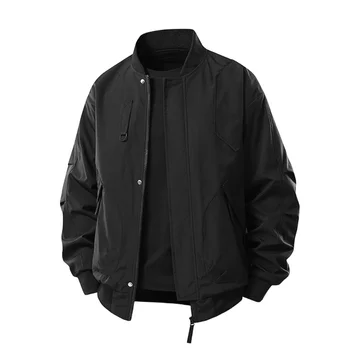 سوفتشيل البيسبول طوق معطف الرجال متعدد جيب عمال سترة جديدة التكتيكية يندبروف سترة الوقوف طوق الطيار القتالية السترات 3