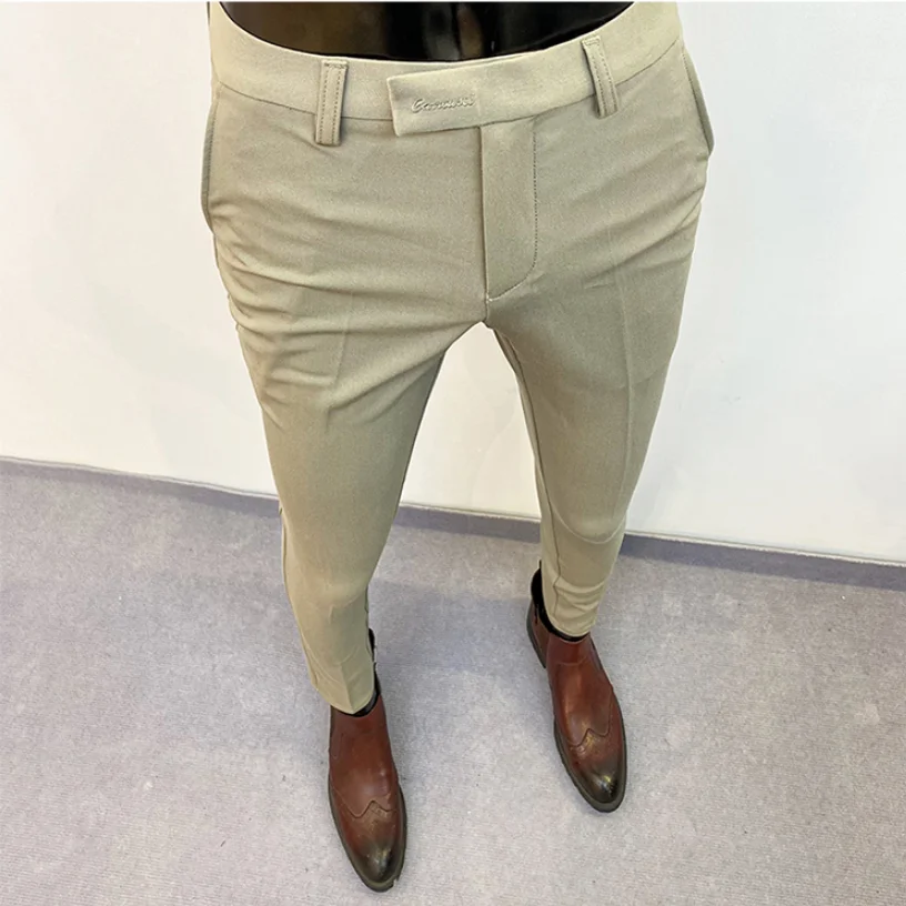 2023 Men's Suit Pants Formal Pants High Quality Solid Color Business