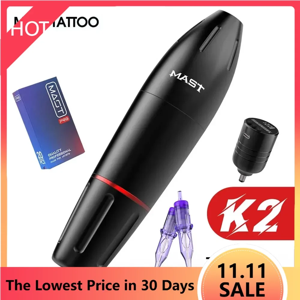 Tattoo kit tattoo pen tattoo supplies Wireless Tattoo Machine Mast K2 Pro Cartridge Needles Rotary Pen with Battery Tattoo Set