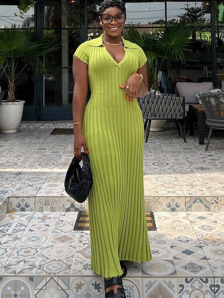 

WJFZQM Fashion Turn-down Collar Knitting Maxi Dress For Women Sexy Bodycon Long Dresses Elegant Autumn Sexy y2k Party Dress 2023