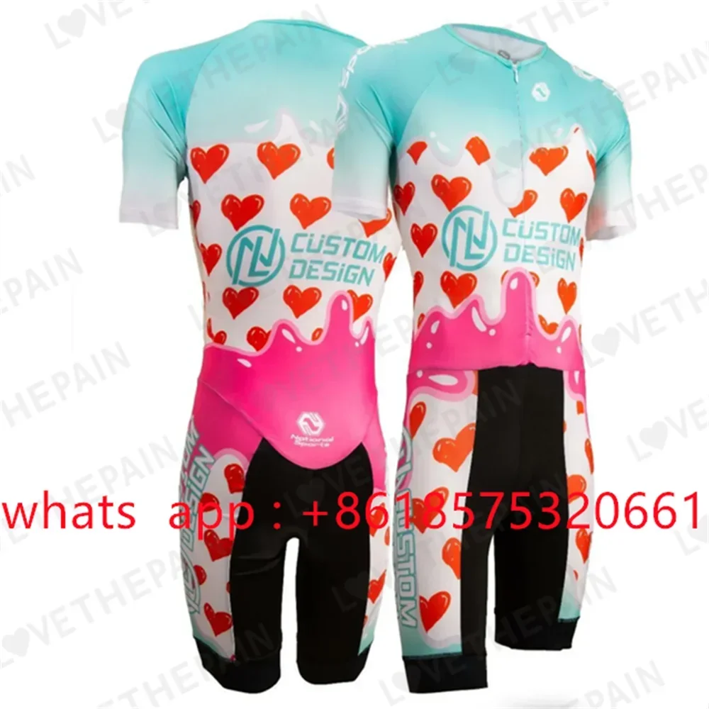 

NL Running Skating Suit Bicycle Clothing Roller Jumpsuit Summer Short Sleeves Ciclismo Fast Speedsuit Inline Skate Skinsuit 2023