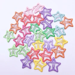 10pcs/lot 3CM Cute Colorful Star Hair Clips for Girls kids Lovely Hair Decorate Hairpins Children Gift Hair Accessories Headwear