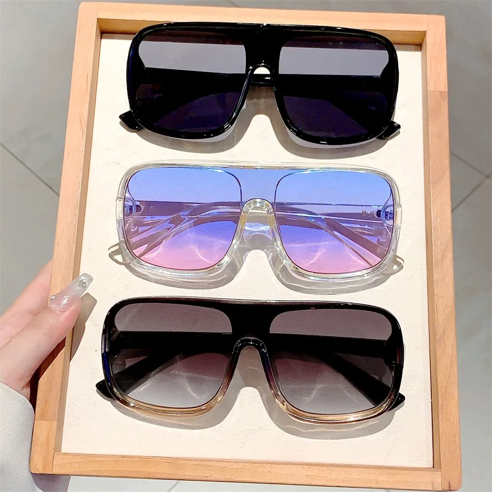 Vintage Men Women Sunglasses Square Shades Unisex Sun Glasses Black Lense UV400