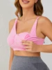 Breathable and comfortable plus size women's nursing bra, healthy women's nursing bra, wire-free shaping nursing bra 4