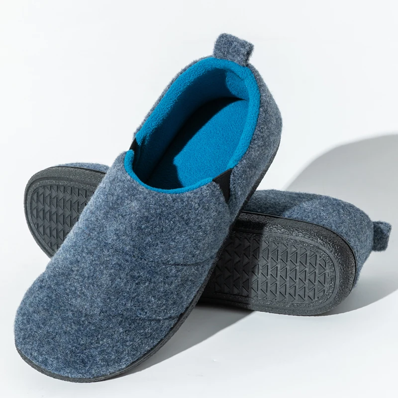 Shevalues Winter Men Warm Slippers Memory Foam Fuzzy Slippers Soft Sole Non-slip Indoor Fur Shoes High Quality Men Cotton Shoes
