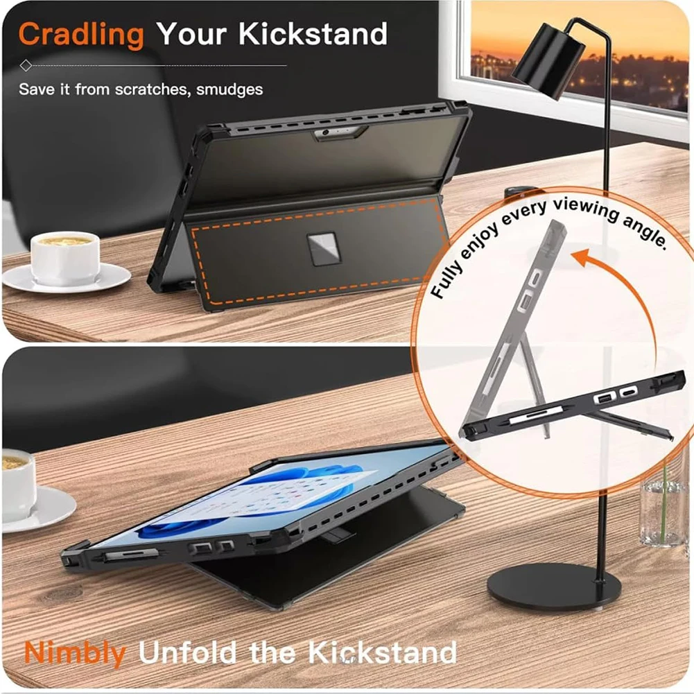 For Microsoft Surface Pro 7 Plus Pro 7/6/5/4 Tablets Cover Protective Rugged Shell Case With Kickstand And Heat Emission Holes