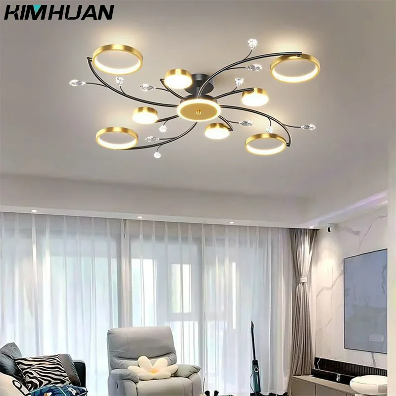 Living Room Suspend Light Modern LED Ceiling Chandelier Creative Master Bedroom Hanging Home Lighting Fixtures Lustre Lamp
