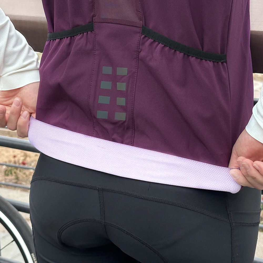WOSAWE Women's Lightweight Bike Vest Windproof Vest Cycling Wind Gilet New Stretch fabric With Two Way Zipper 5