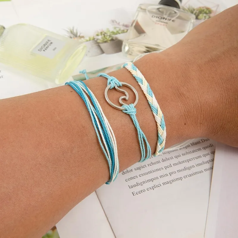Braccialetti alla caviglia con cordino estivo cavigliere in corda intrecciate Beach Boho Coin cavigliere amicizia carina piede gioielli regalo per donna ragazza teenager  36