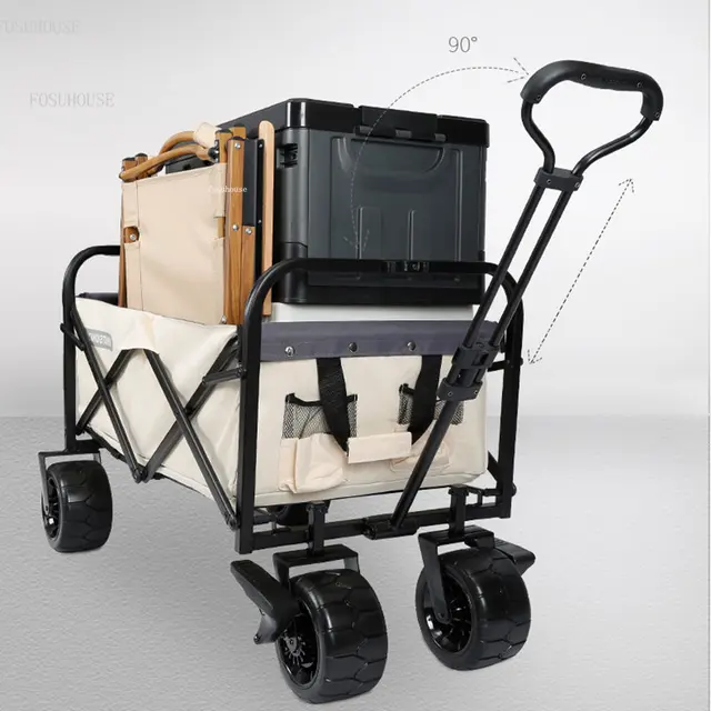 Kültéri Kerti Kocsik Piknik Horgászat Kemping Kocsi Összecsukható Kerekekkel Bevásárló