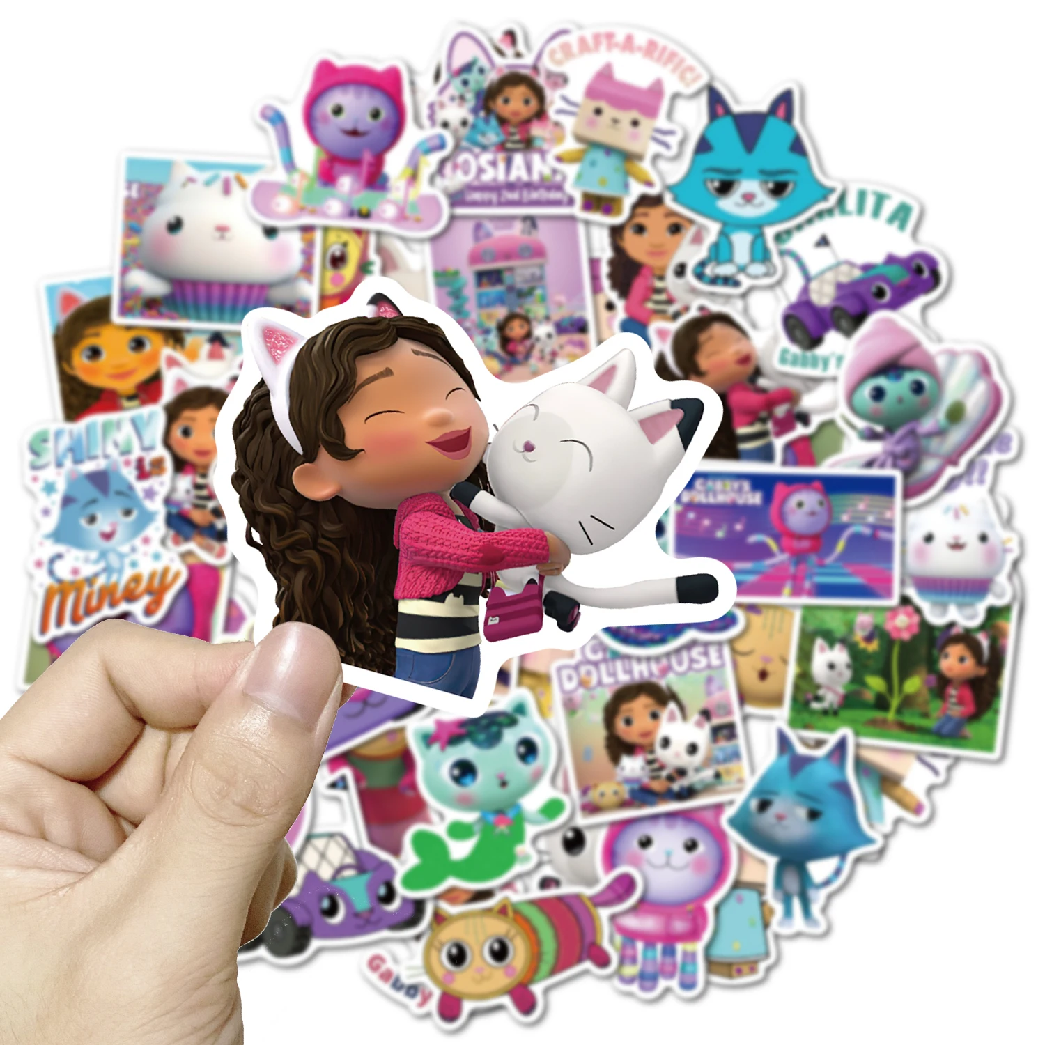 10/50Pcs Cartoon Gabbys Dollhouse Stickers Laptop Graffiti Bagaglio Valigia Skateboard Phone Cute Sticker Bambini Decalcomania Regalo