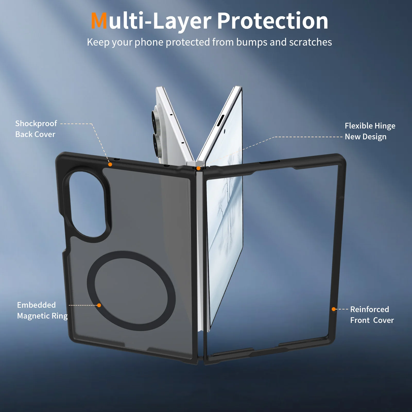 Magnetic Matte Translucent Shockproof Phone Case