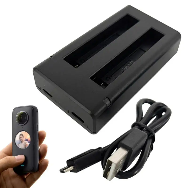 

For Inst 360 X3 Battery Charger X3 Panoramic Camera Battery Dual Charger Battery Power Charger Insta 360 X3 Camera Accessories