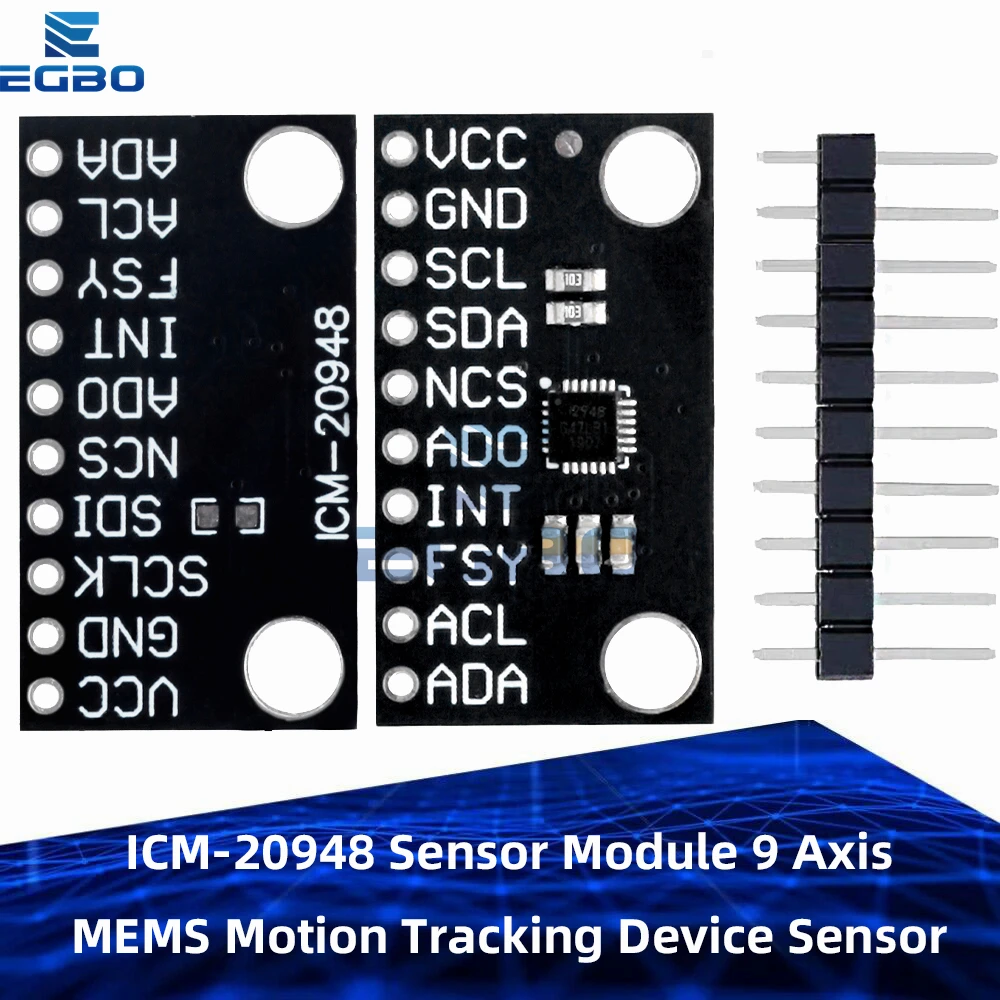 9-Axis Motion Tracking Sensor Module - Low Power MEMS Technology