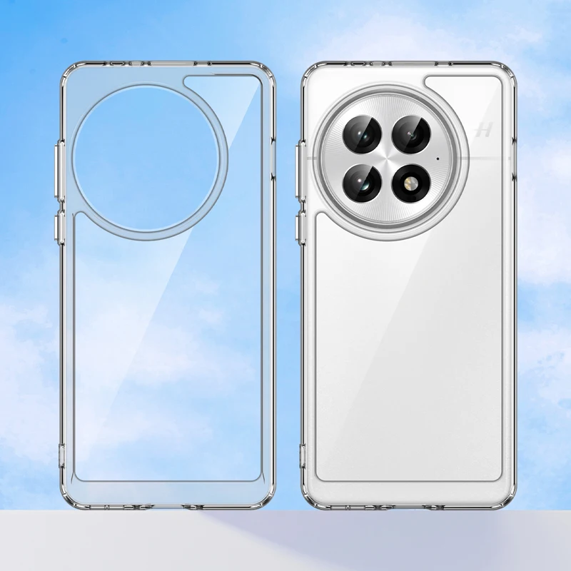 Crystal Clear Protective Case with Hard PC Back & Soft TPU Bumper with Camera Lens Shield