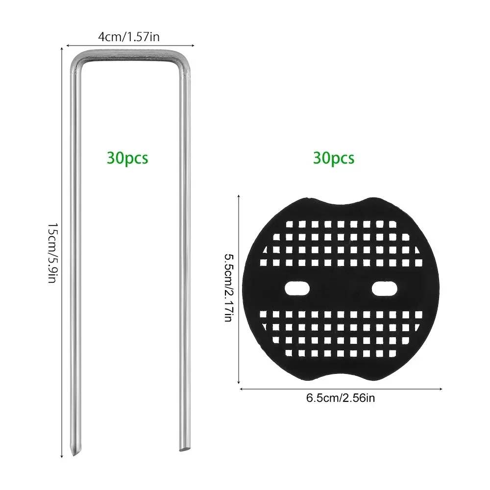 U-shaped Ground Pegs garden staples for Securing Weed Landscape Fabric Netting 30/60Pcs