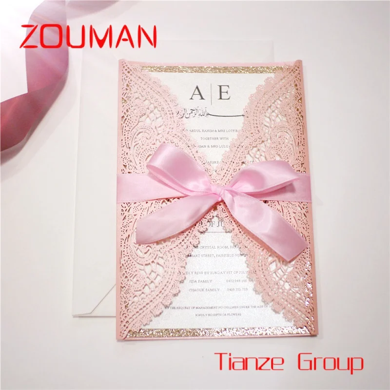 

Custom , Laser Cut Wedding Invitation Card With Different Design