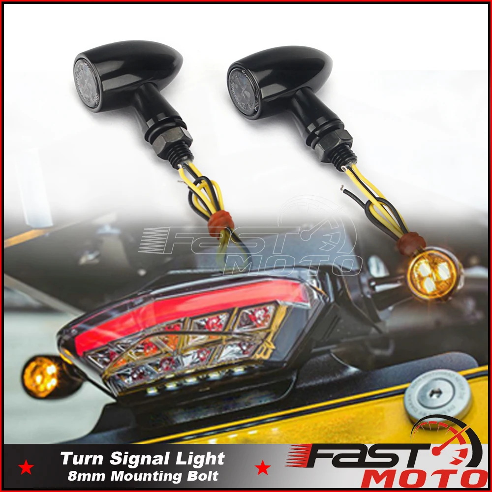 

12V E13 LED Bullet Turn Signals Light Motorcycle Blinker Flasher For Honda Suzuki Kawasaki Yamaha Aprilia Cafe Racer CHopper