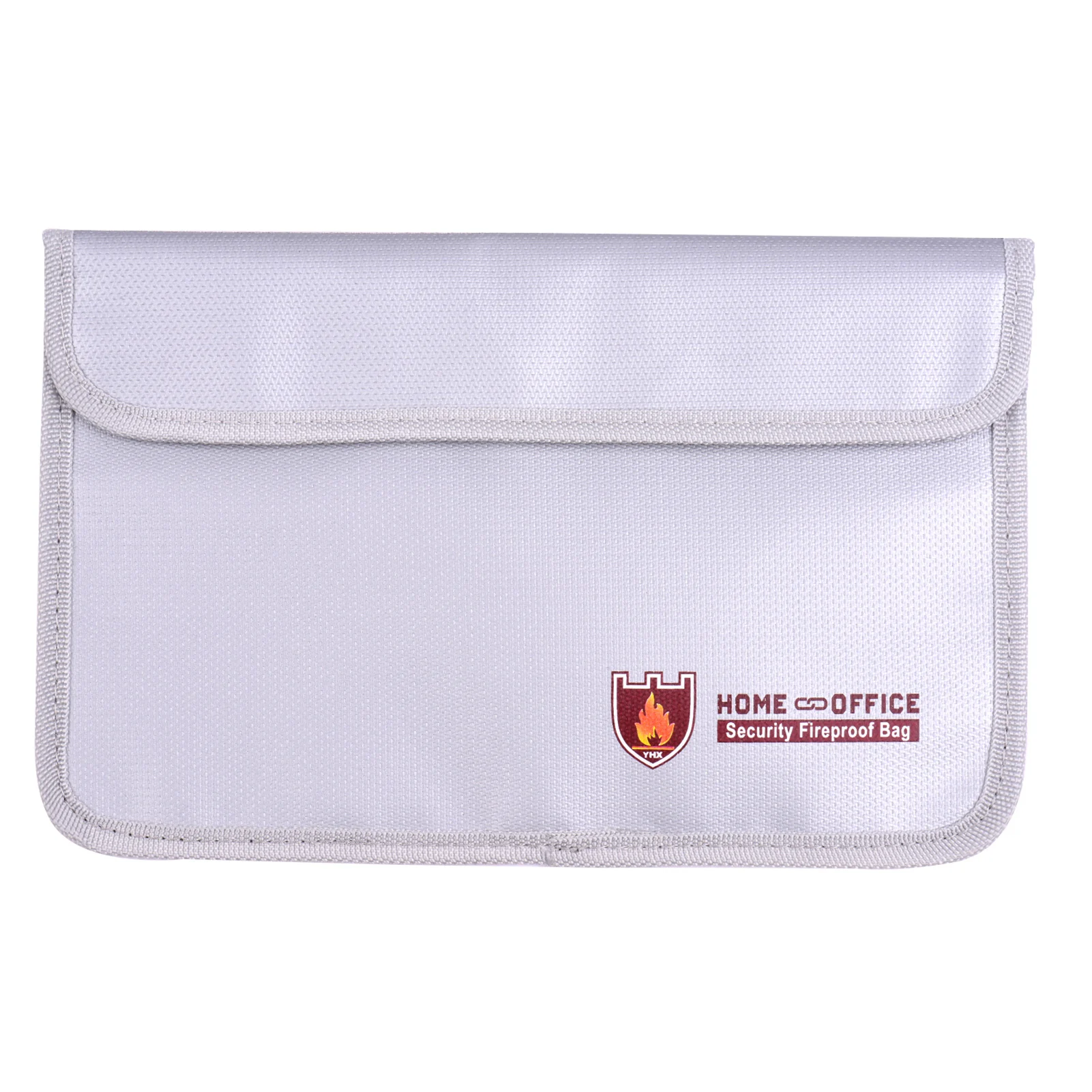 Double Zipper Fireproof Document Bag Pouch Organizer Silicone Coated Fire Water Resistant Safe Storage for Cash Jewelry