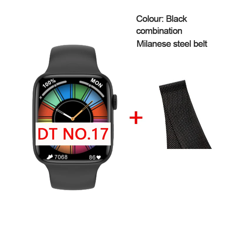Wholesale DT NO.1 7 iwo7 Smart Watch Bluetooth Call Sleep Monitor Hreat Rate Fintess Tracker 1.9 inch Waterproof pk W17 W27PRO 