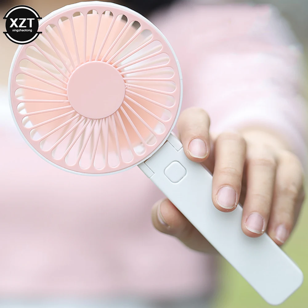 Handheld Fan Cooling Fan Mini Portable Fans Handheld USB Rechargeable Fan Mini Desktop Air Cooler Outdoor Fan Cooling Travel Hand Fans 1200MAH