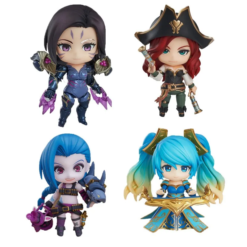 

GSAS NENDOROID League of Legends Jinx 1535 Sona 1651 Miss Fortune 1754 Kaisa 1660 Anime Figure Model Collecile Action Toys