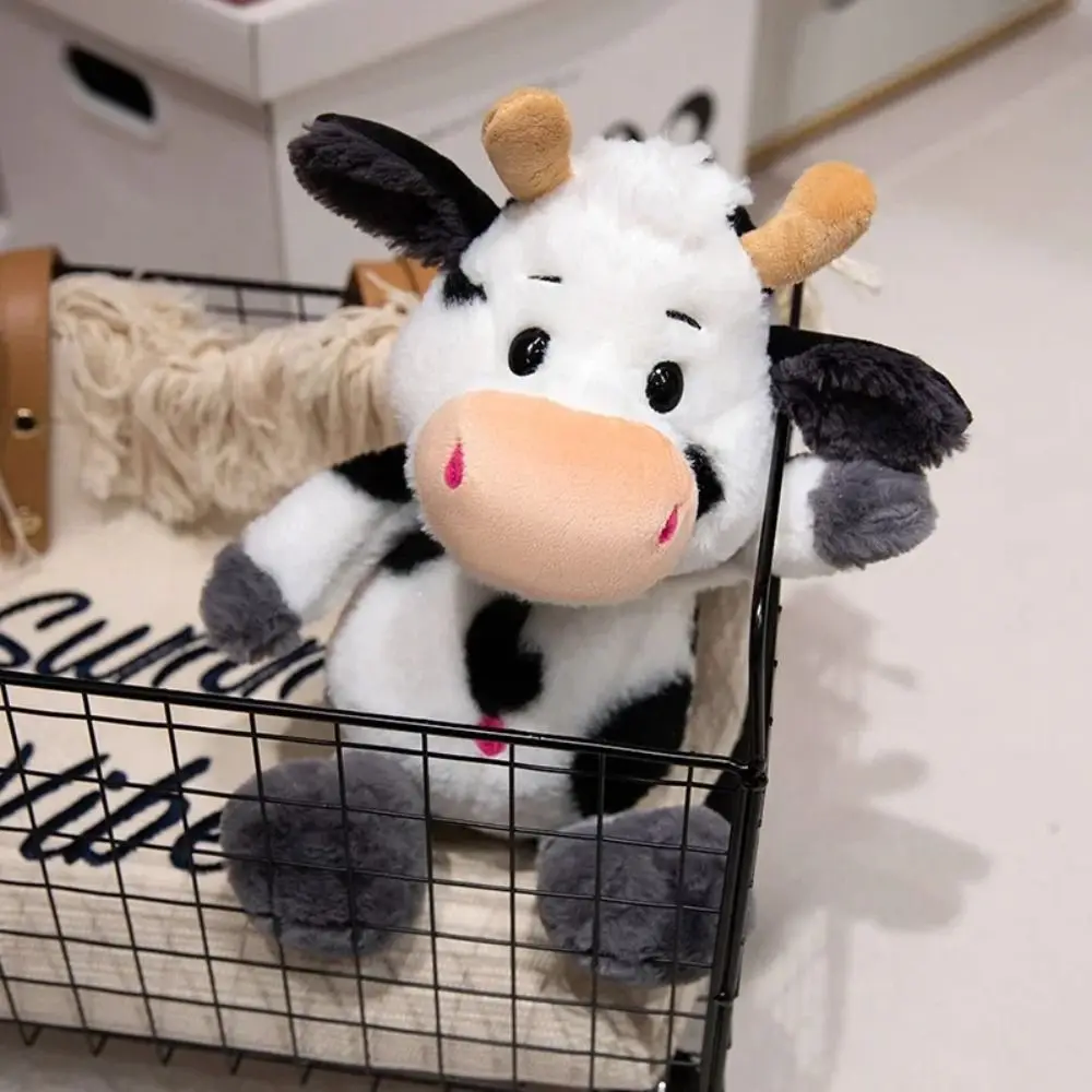 Animal Cattle Animal Plush Doll Stuffed Cow Bull Simulation Milk Cow Plush Doll Soft Fluffy Cow Plush Toy Sofa Ornament