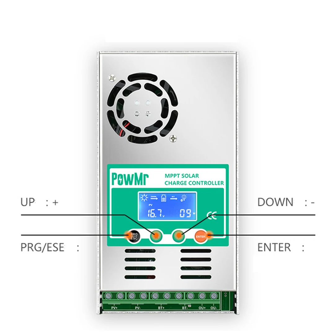 MPPT Solar Controller 60A 12V - 48V Photovoltaic RV Home Energy Storage Control