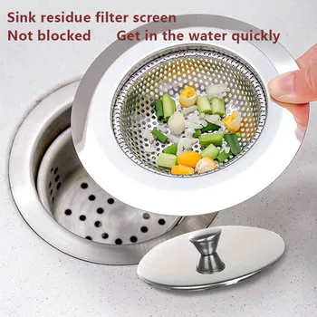 1 set di filtri per lavello da cucina: filtro di scarico a rete con design facile da pulire