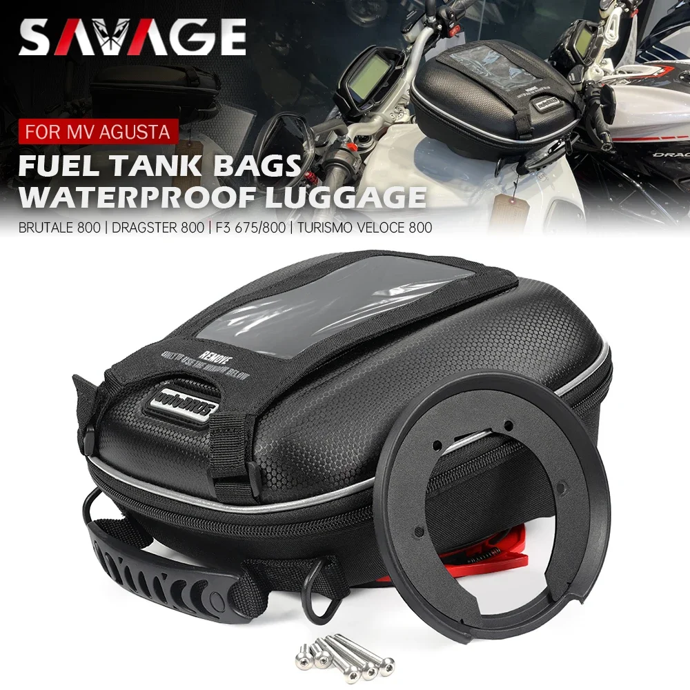 Borsa Serbatoio Moto Per Mv Agusta F3 675/800/Rc Brutale 800/Rr Dragster 800 Turismo Veloce 800 Tanklock Sella Bagaglio Zaino