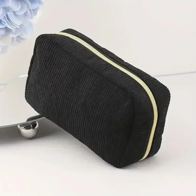 Corduroy Pencil Case Large Capacity Pencil Cases Stationery Solid Color Trousse Kawaii Kalemlik School Supplies Pencil Pouch - 3