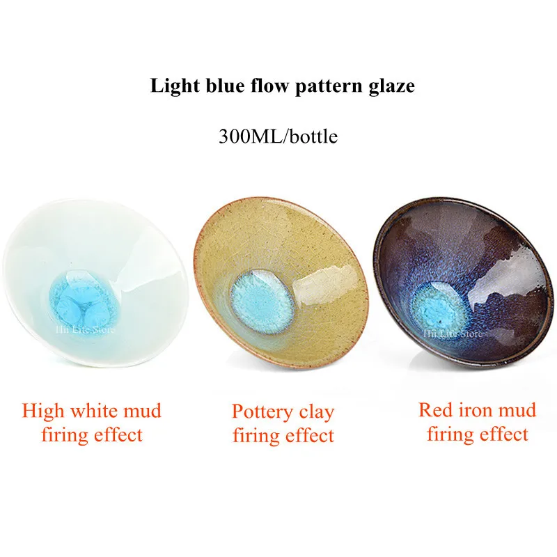Pottery Tools Pottery Coloring Tool 300ml/bottle Pottery Glaze Flow Pattern Glaze Art Crystal DIY Ceramic Coloring Tool Medium Temperature 1180-1250 Degrees