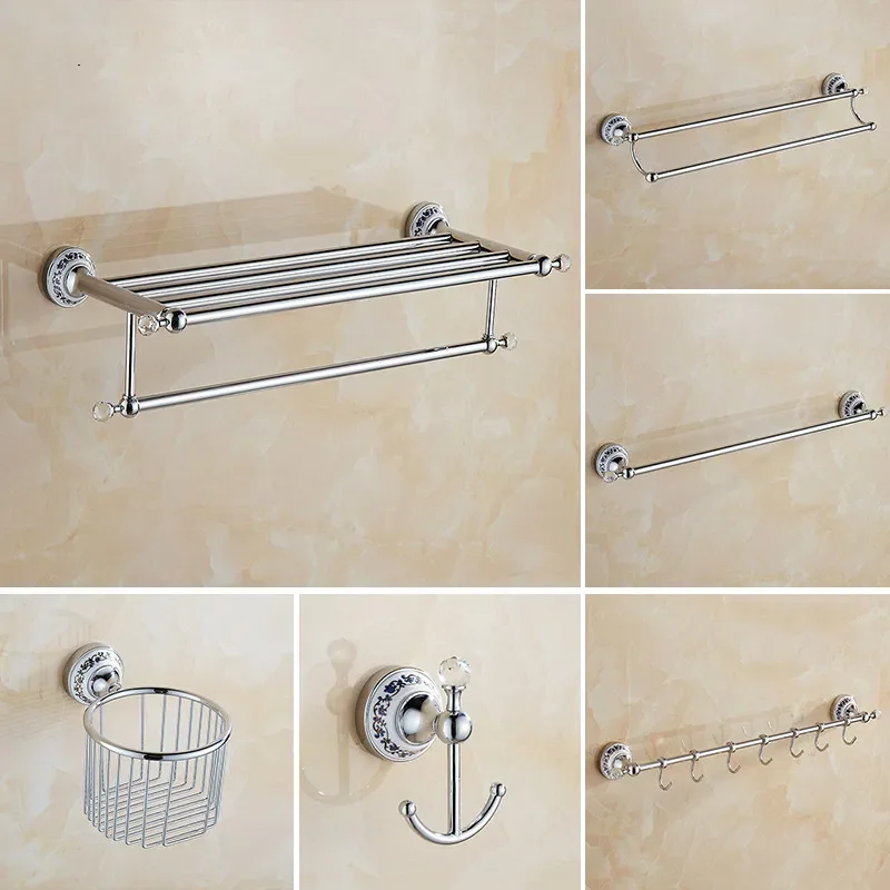 Handtuchhalter Kristall Badezimmer Hardware Toilette Bademantel Handtücher Doppelset Badezimmerzubehör
