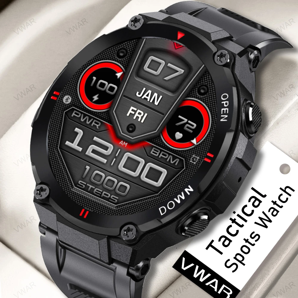 Reloj inteligente militar hombre, pulsera resistente con Bluetooth, llamadas al aire libre, resistente al agua ip67, para iPhone y Samsung, novedad de 2022| | AliExpress