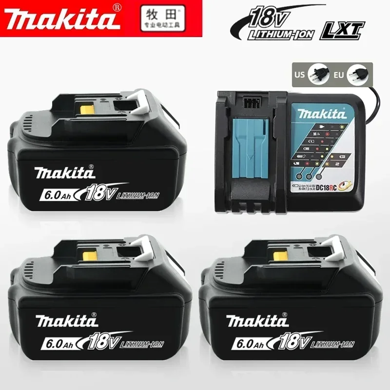 Power Tool Battery Makita 18V 6.0Ah Rechargeable Battery Suitable For Makita BL1840 BL1830 BL1830B BL1850 BL1850B