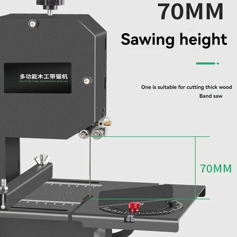 Vertical woodworking band table saw machine jigsaw cutting electric saw table machine