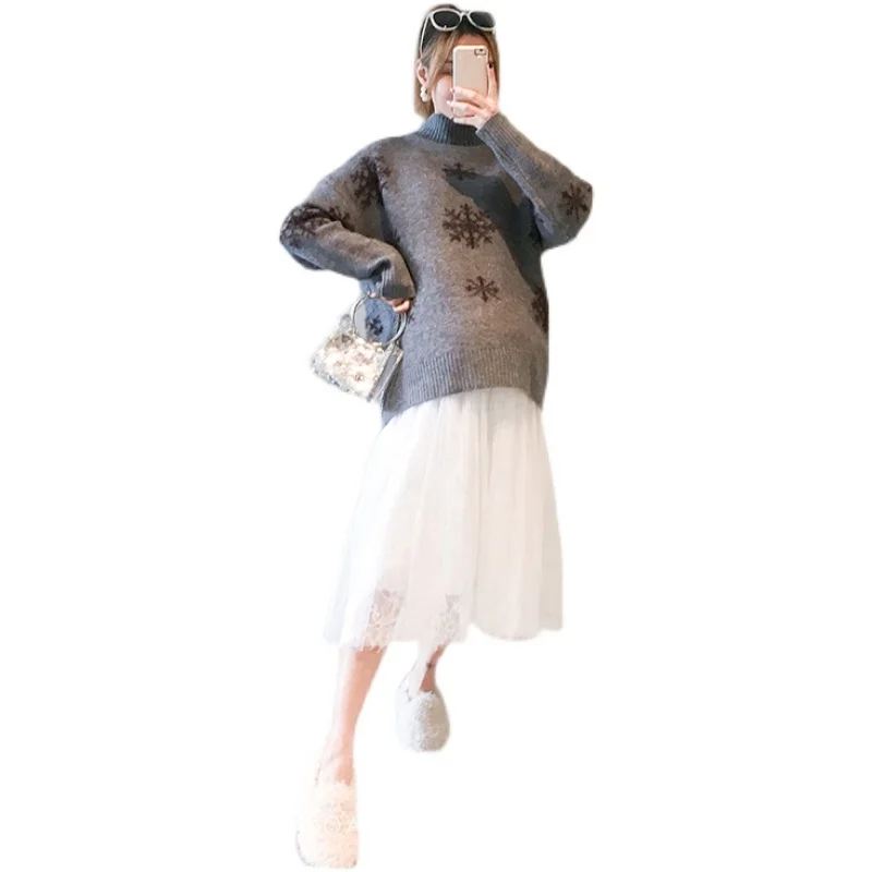 White fairy maternity belly support adjustable lace skirt fashion all-match A-line maternity dress
