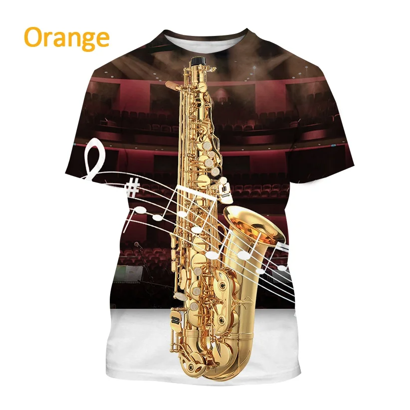 T-Shirt Homme Musique 152 3D, Hip-Hop, Saxophone, Motif struction ée  Imprimé, Adulte, Enfants, dehors, Vêtements Décontractés, Été - AliExpress