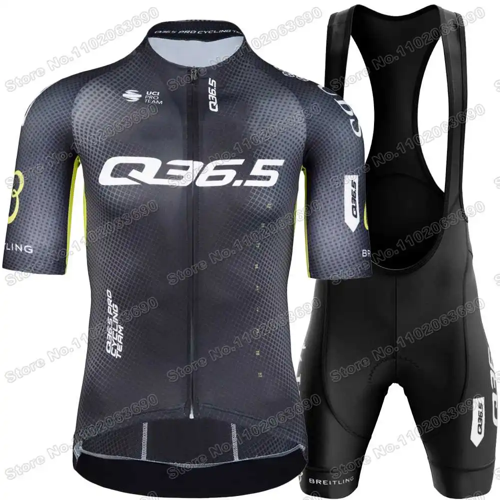 2025 Q36.5 Pro Cycling Team Cycling Jersey Set Summer Cycling Clothing Men Road Bike Shirt Suit Bicycle Bib Shorts MTB Uniform 2