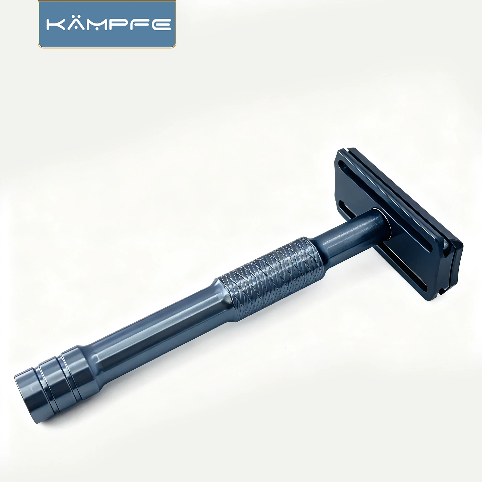 Kampfe Men's Vintage Double-Edged Razor Non-Slip Aluminium Wet & Dry Grooming Shaver for Smooth Shave 5 spare razor blades