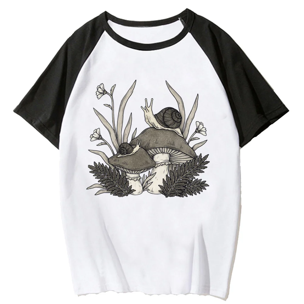 

Snail t-shirts women manga graphic top girl designer manga clothes