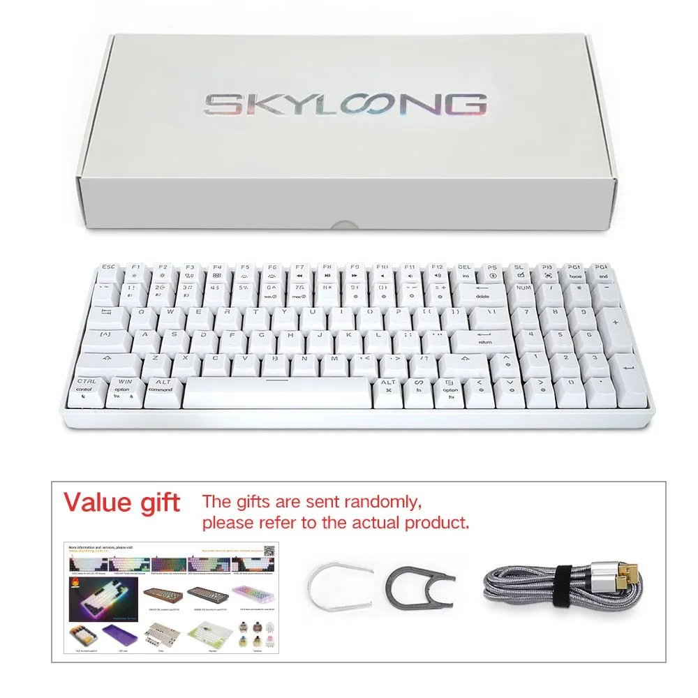 Skyloong SK96 GK96 Mechanical Keyboard 96 Keys USB Type C Bluetooth Wireless Dual Connection Mini RGB Gaming Accessories ABS OEM best keyboard for home office