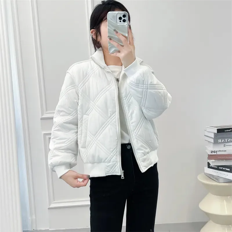 

2024 New Autumn Winter Parkas Women Down Cotton Jacket Fashion Loose Thick Warm Padded Outerwear Casual Short Coat Female G3097