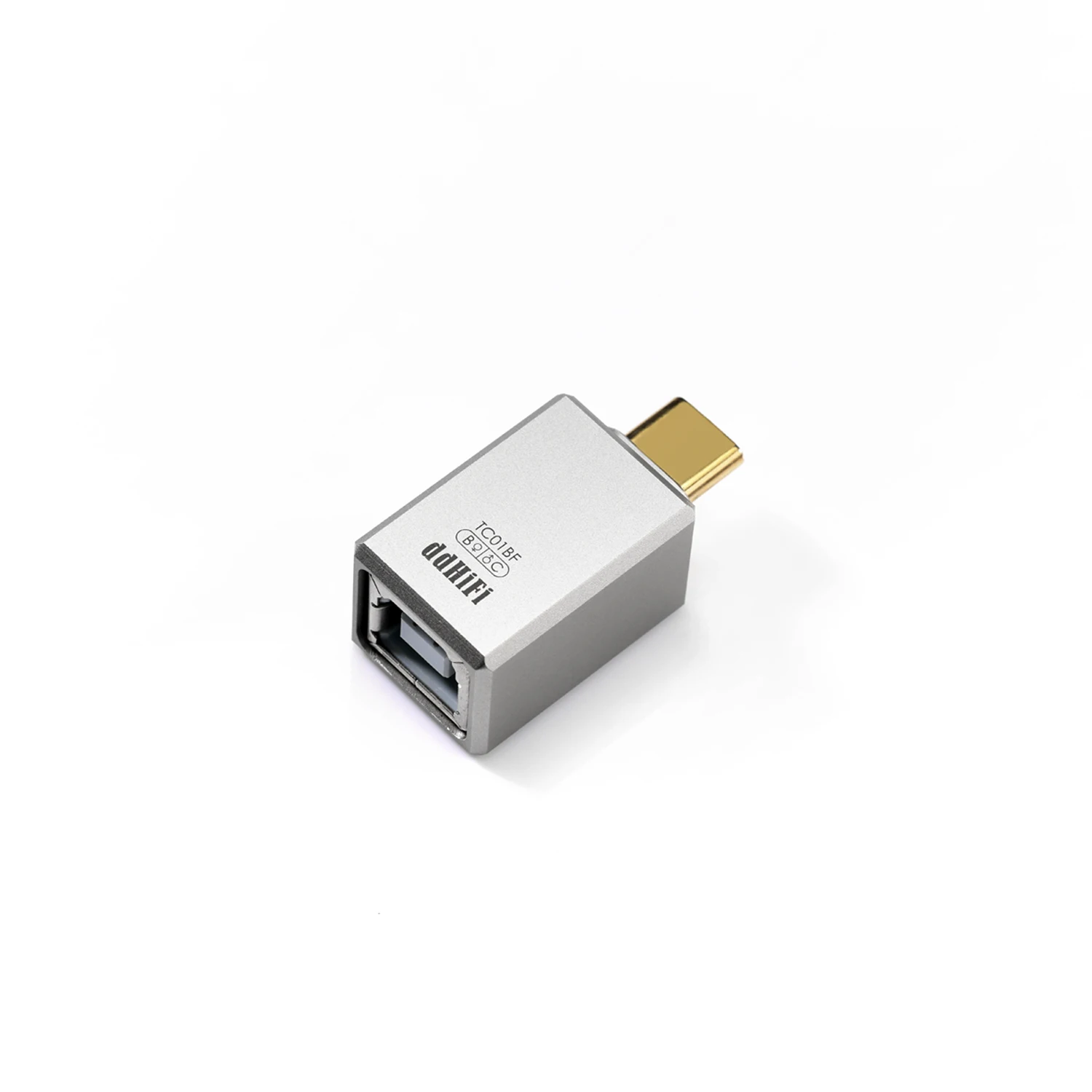 USB-B to USB-C Audio Adapter Converter CNC Gold-Plated Connectors