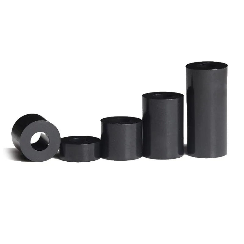 Plastic washers 20/100pcs Black White ABS Nylon Plastic Non-Threaded Spacer Hollow Standoff Washer For PCB Board M3 M4 M5 M6 M8 M10 Screw Bolt