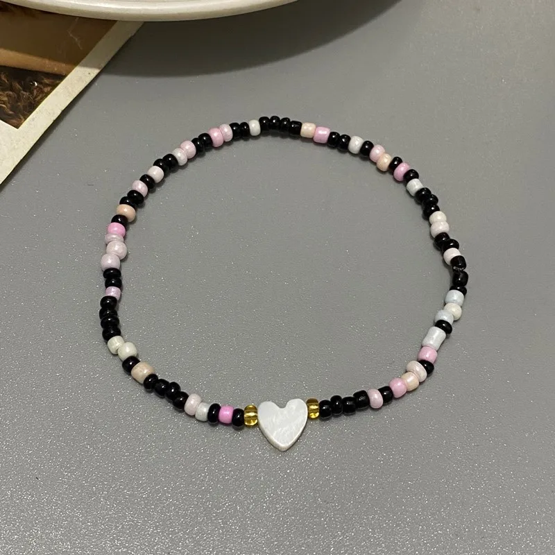 Nature Shell Love Heart Bracelet - Handmade Jewelry for Girls and Women Cute Romantic Gift