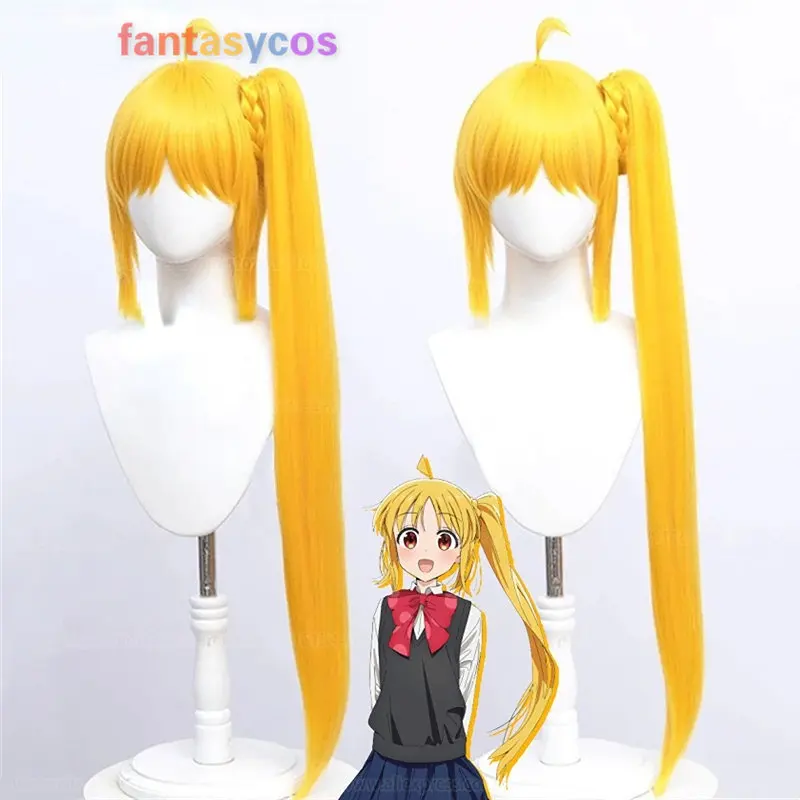 

Anime BOCCHI THE ROCK! Ijichi Nijika Cosplay Wig Ponytail Heat Resistant for Hair Halloween Party Role Play Wigs + Free Wig Cap