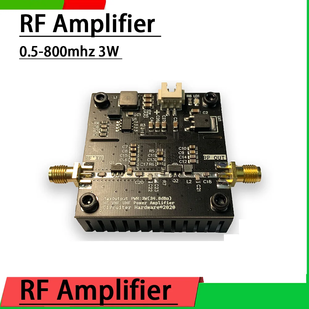 

Радиочастотный усилитель, 1-800 МГц, 3 Вт, VHF, UHF, FM